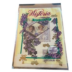 Vintage Wisteria Iron-On Transfer Full Color Victoria Prints To Wear 9x12 in NEW